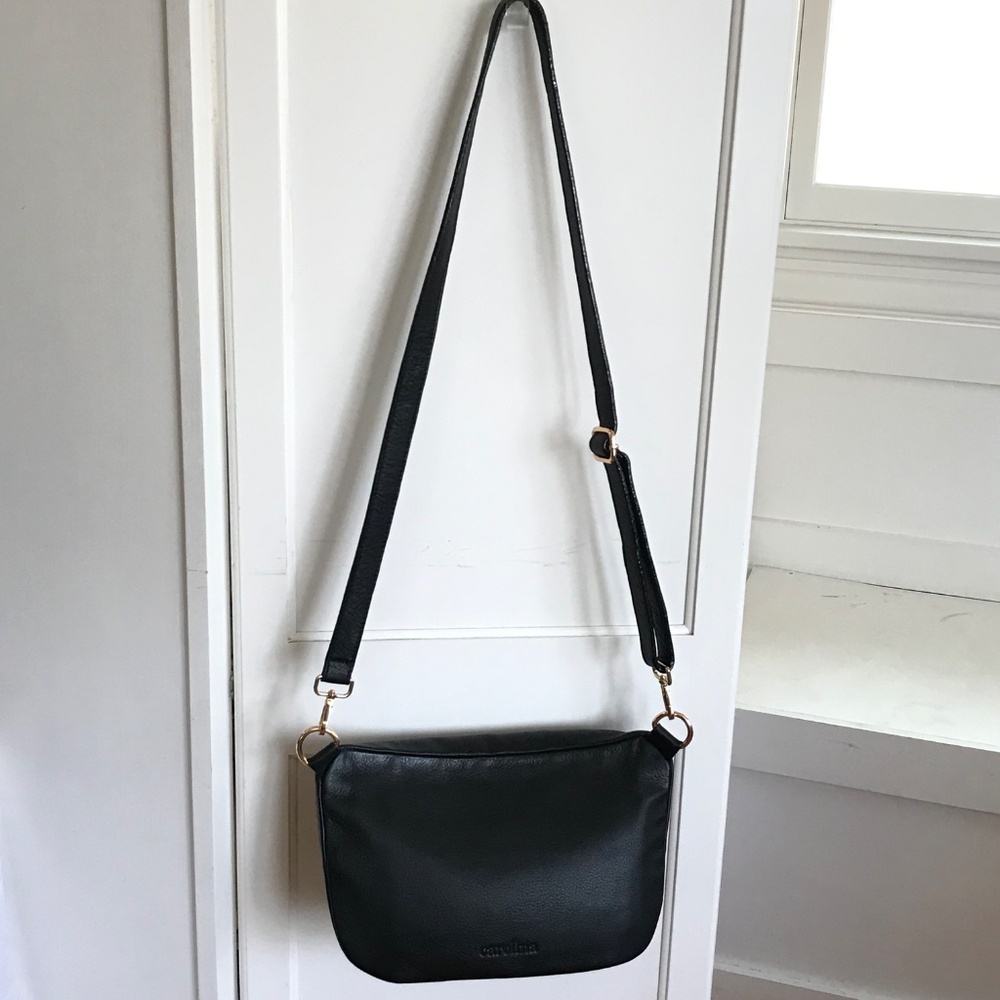 CAROLINA Ramona Leather Crossbody Bag Black - Picture 9 of 16